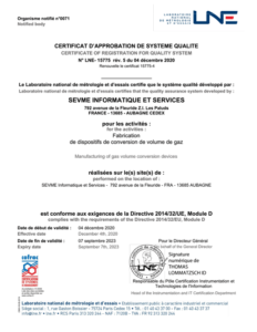 Certification LNE